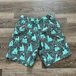 Hanna Andersson Boys Swim Trunks Sz 12/150 cm shark themed print quick dry